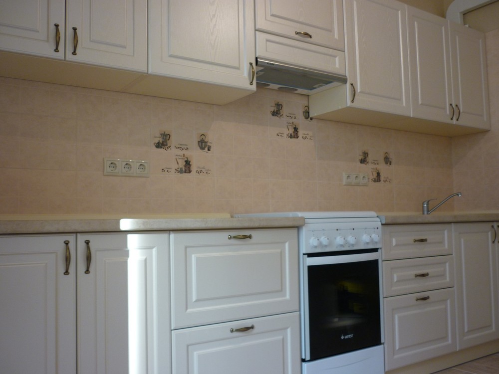 Белый кухонный гарнитур-Кухня МДФ в ПВХ «Модель 222»-фото3