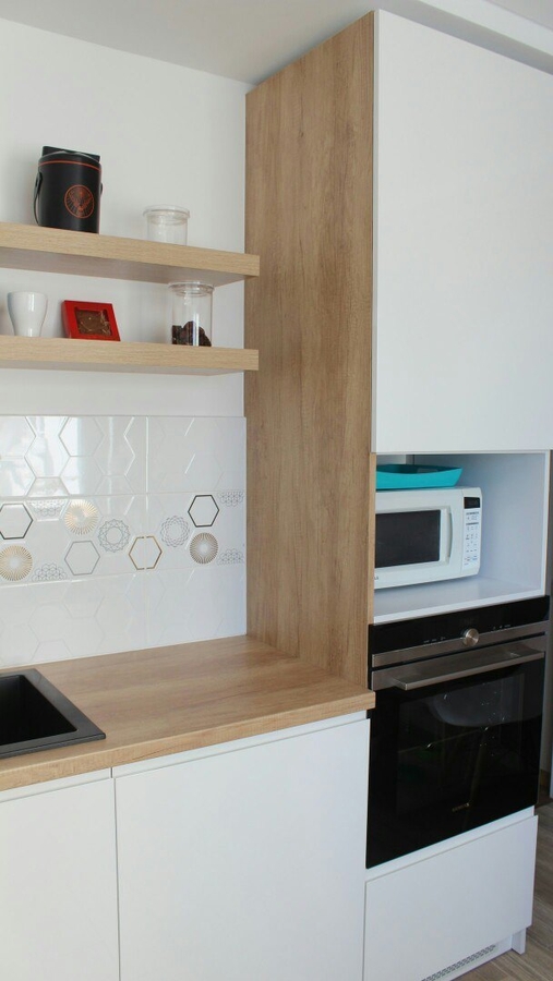Белый кухонный гарнитур-Кухня из пластика «Модель 87»-фото3