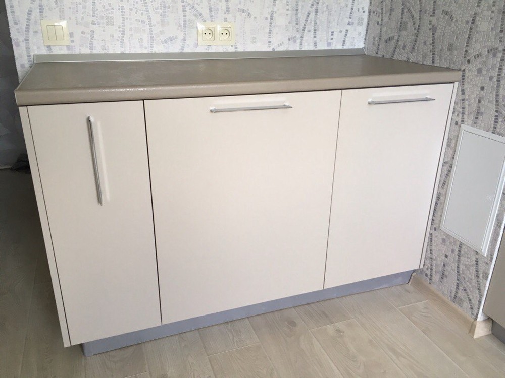 Белый кухонный гарнитур-Кухня МДФ в ПВХ «Модель 168»-фото2