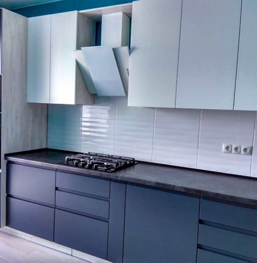 Белый кухонный гарнитур-Кухня МДФ в эмали «Модель 419»-фото3