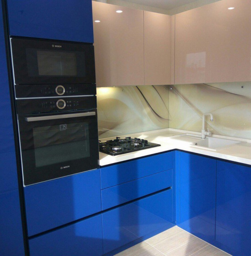 Акриловые кухни-Кухня МДФ в эмали «Модель 164»-фото4